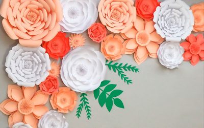 Flores gigantes de papel